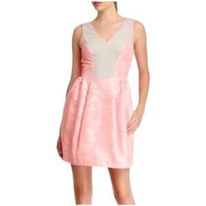 Yoana Baraschi Floral Jacquard Fit and Flare Dress 8 EUC